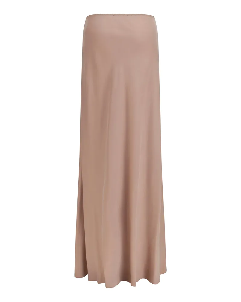 Fabiana Filippi Lyocell Flared Long Skirt — Beige Moka