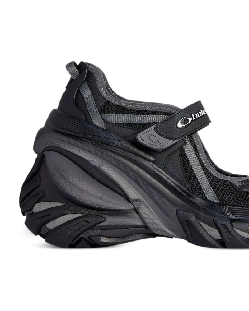 Balenciaga Wedge Recycled Polyester Sneaker — Black Black