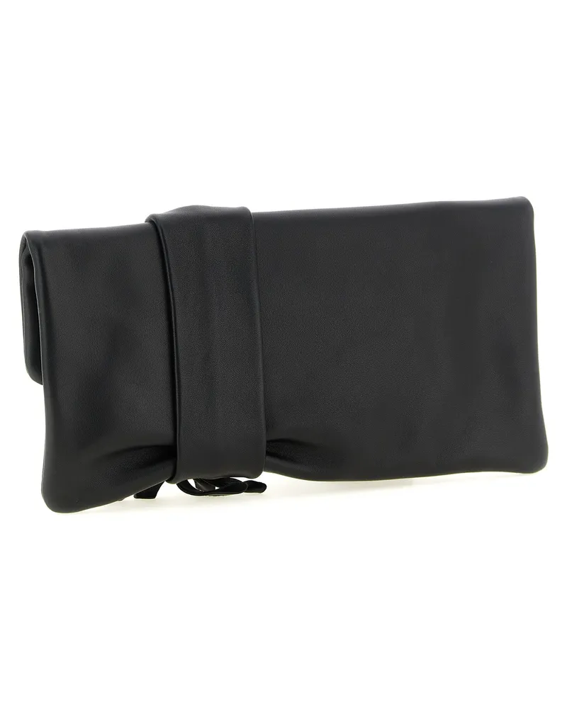Jimmy Choo Women's Black Lamb Leather Clutch Bag Black