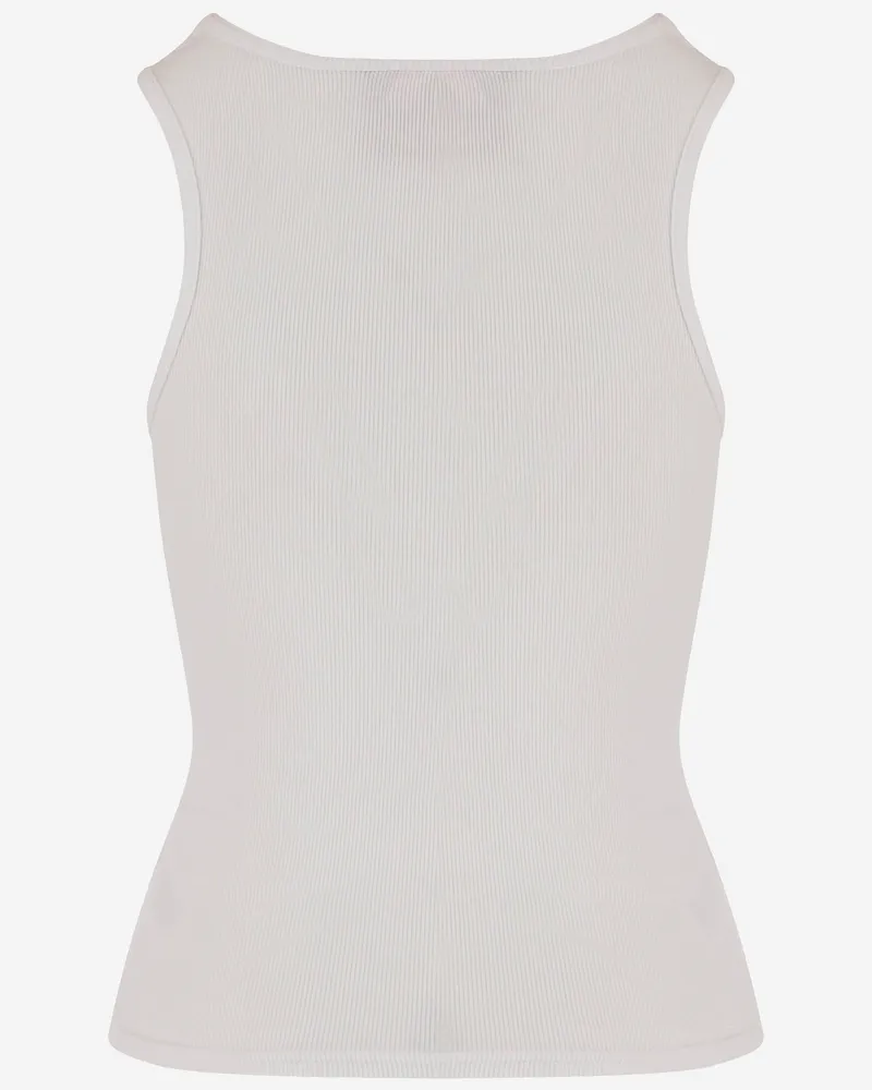 ICECREAM Women Tank Top Stretch Cotton White White