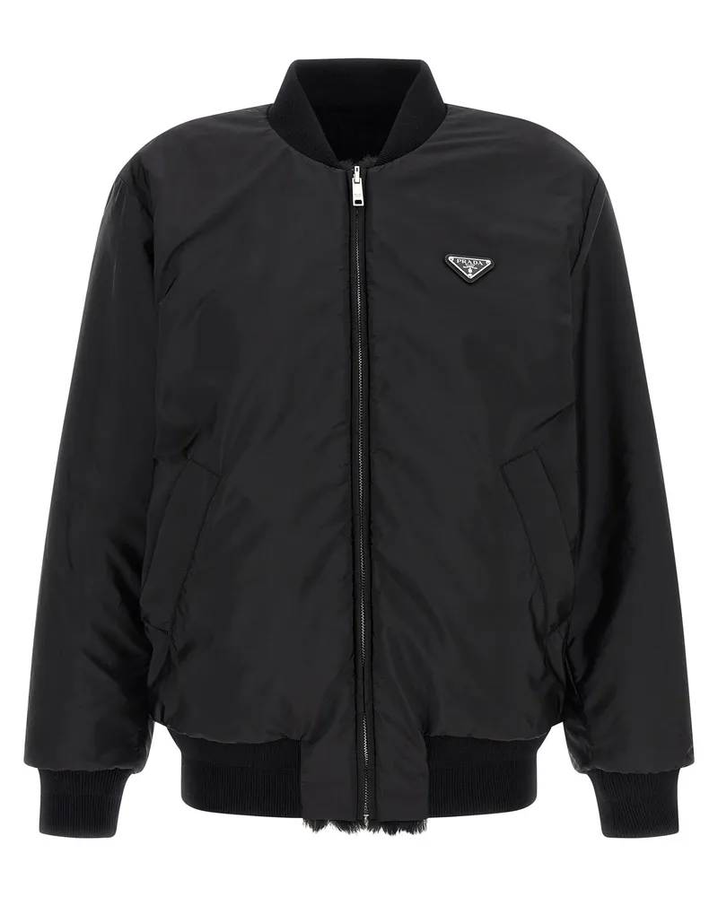 Prada Reversible Recycled Polyamide Jacket — Black Black