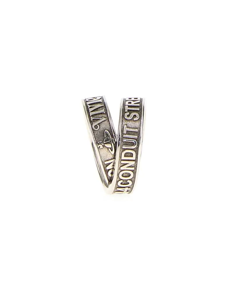 Vivienne Westwood Women's Amos Ring Aw26antiqueplatinum Anelli Silver 925 Rings Silver