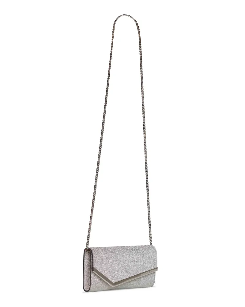 Jimmy Choo Emmie Clutch — Silver Silver
