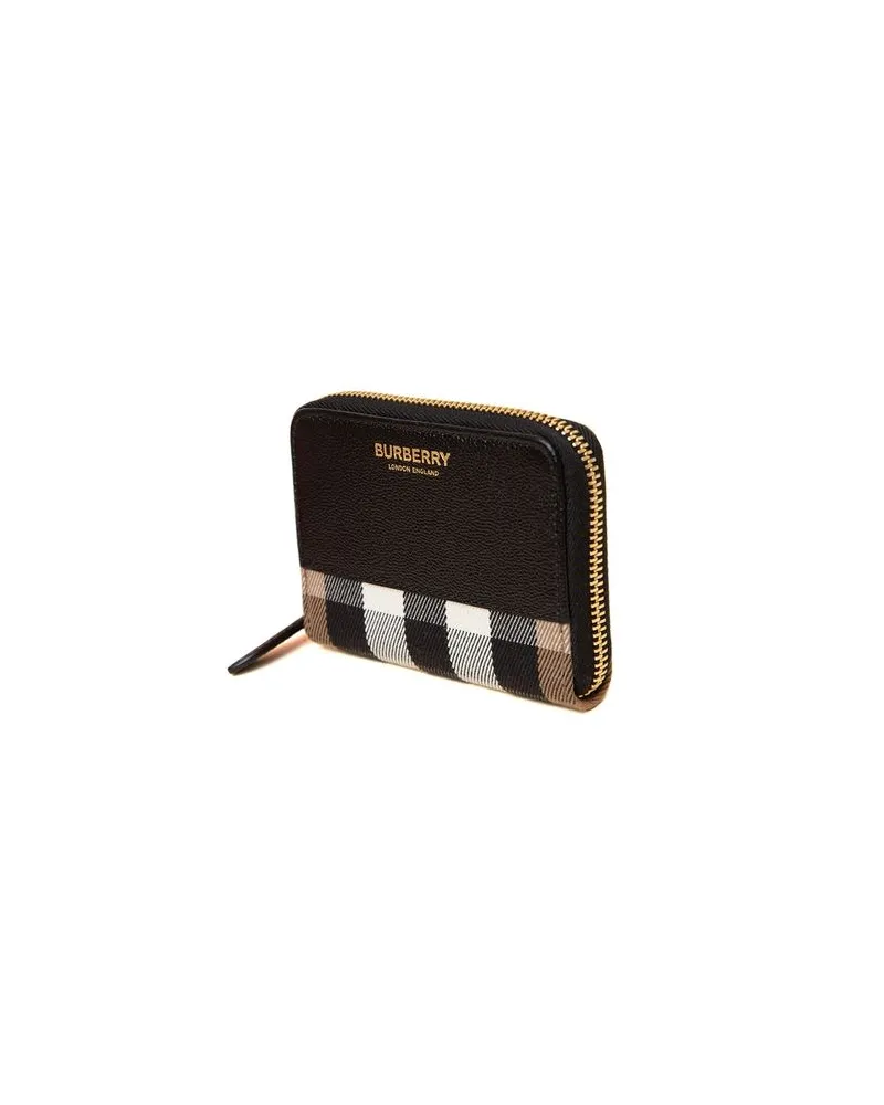 Burberry Zip-Around Card Wallet — Black Black