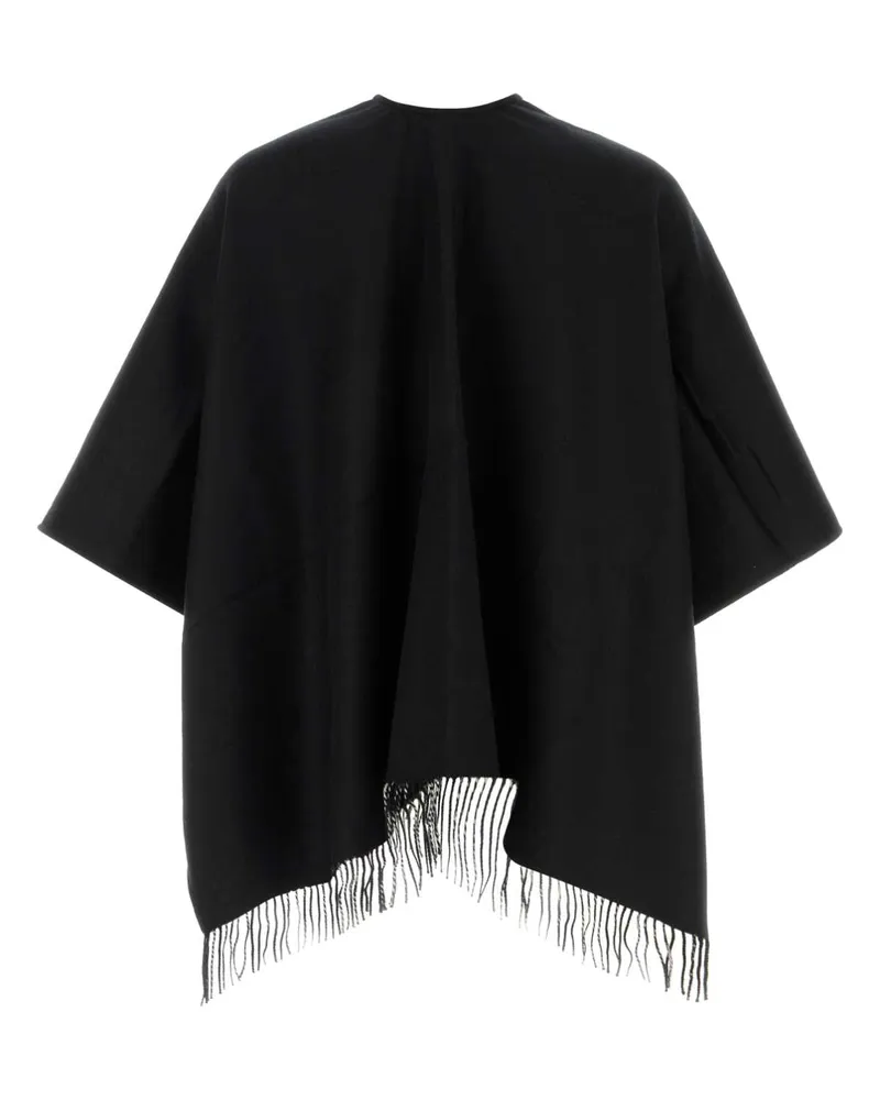 Burberry Unisex Black Wool Reversible Cape Blackcalicoipchk Exterior: Maglieria Sweater Black
