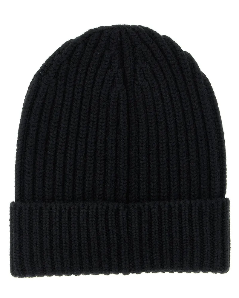 Dolce & Gabbana Ribbed Wool Beanie — Black Black