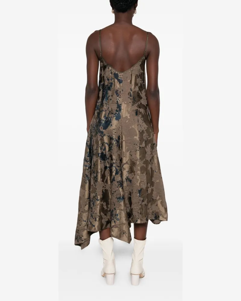 Uma Wang Jacquard-Knit Effect Dress — Brown Brown