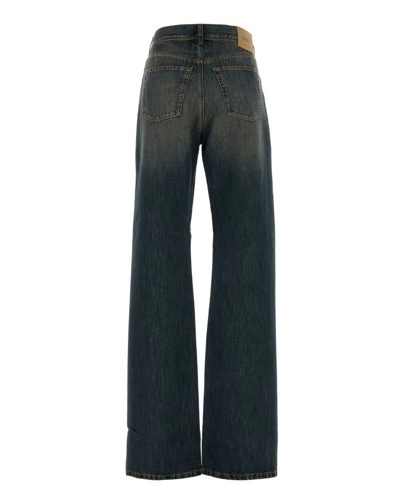 Fendi Stone Wash Denim Jeans — Blue Blue