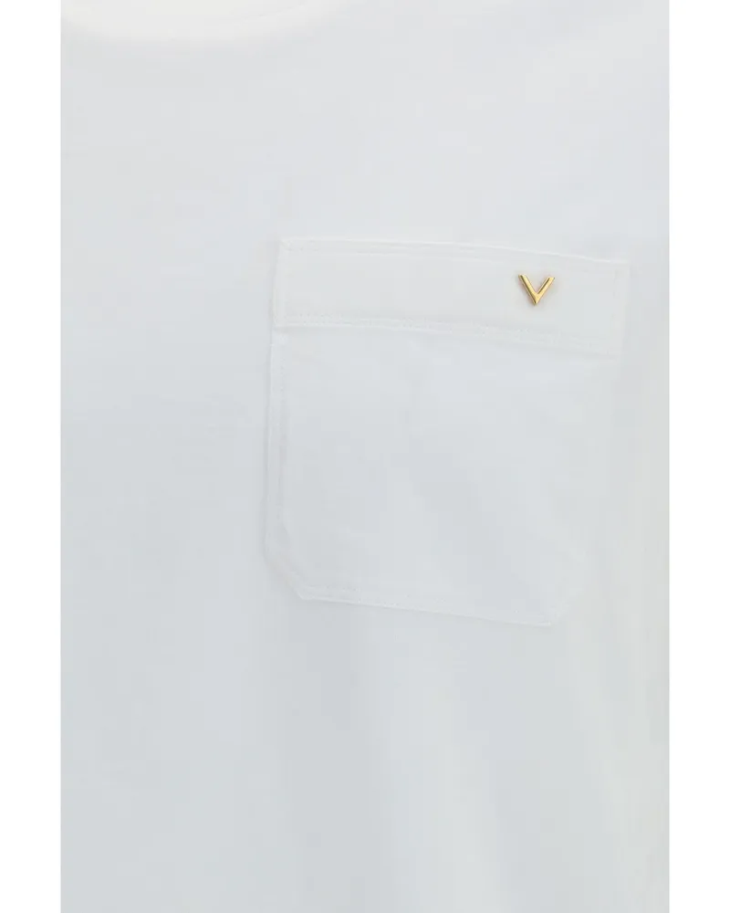 Valentino Garavani Men's T-Shirt Vgold White Cotton T-Shirts And Polos White
