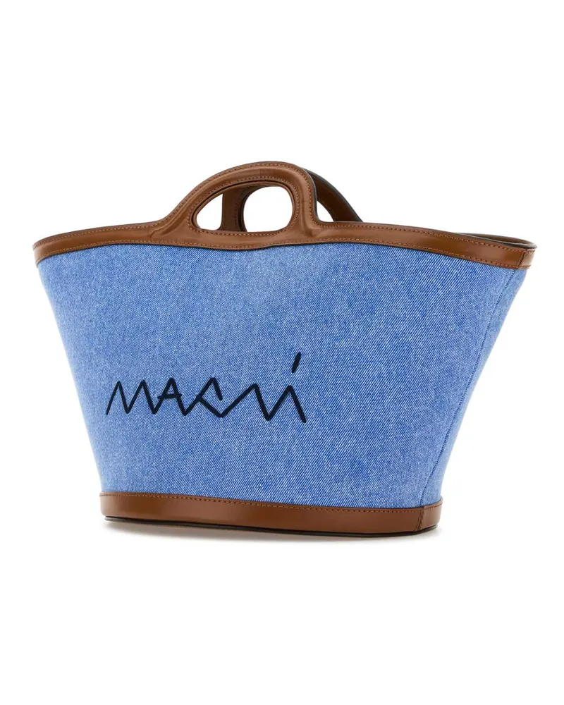 Marni Women's Denim Bucket Bag Cobalt Borse A Secchiello Blue