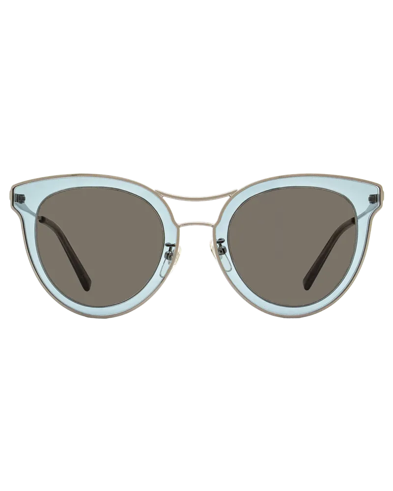 MCM Unisex Flush Lens Sunglasses 139sa 035 Gunmetal-Blue 65mm Metal Gunmetal/blue Gunmetal