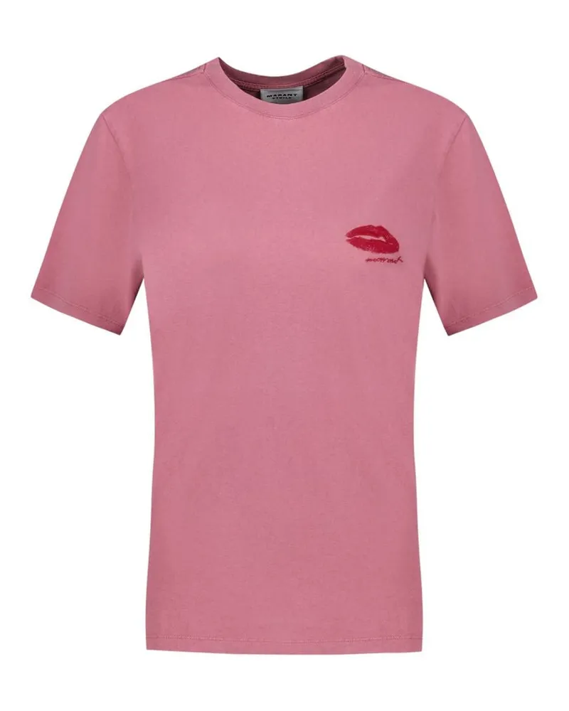 Isabel Marant Women's Zewel T-Shirt -  Cotton Pink Concept-Store Ready-To-Wear Pink