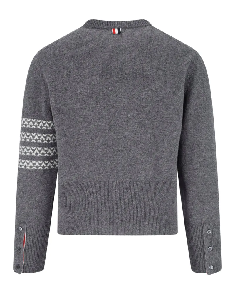 Thom Browne Men's Sweaters Grey Virgin Wool Gray