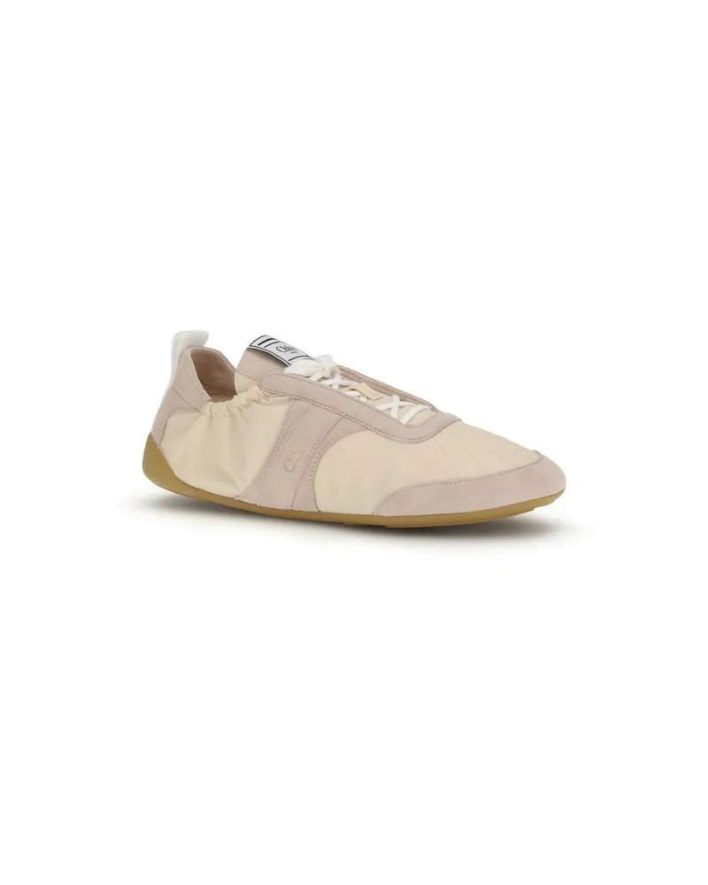 Chloé Women's Beige Nylon Athletic Sneakers Beige