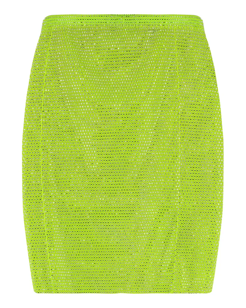 SANTA Brands Women's Green Netted Rhinestone Skirt Polyester Green