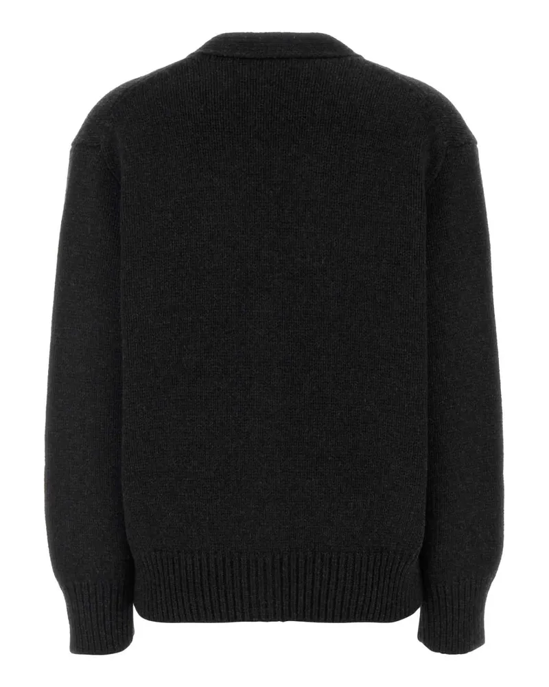 The Row Women's Slate Stretch Cashmere Blend Pranavi Cardigan Charcoalmelange Maglie Sweater Gray