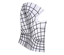 HAT9886 Striped Nylon Balaclava — White