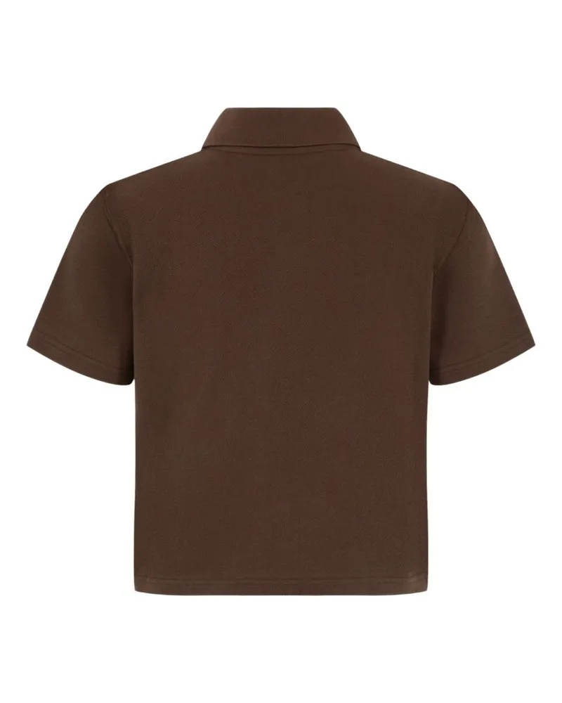 Saint Laurent Cotton Polo — Brown Brown