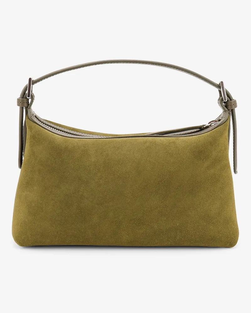 ATP Atelier Women's Shoulder Bag Vadena Green Suede Vegetable-Tanned Leather Green