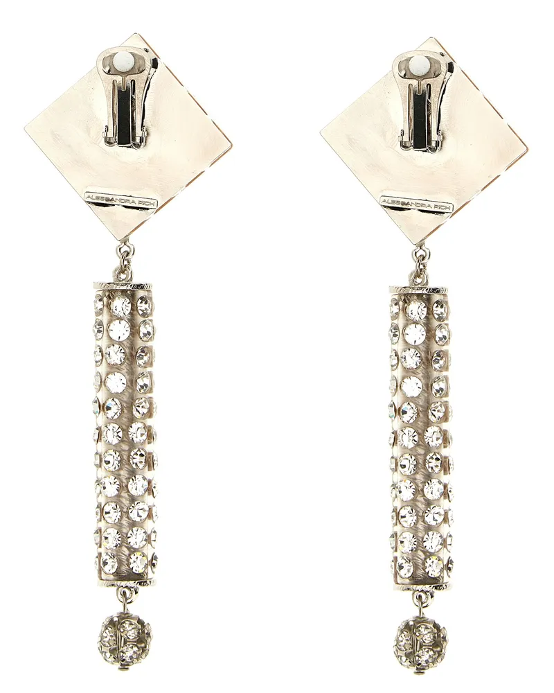 Alessandra Rich Women's Silver Plastic Earrings Silver