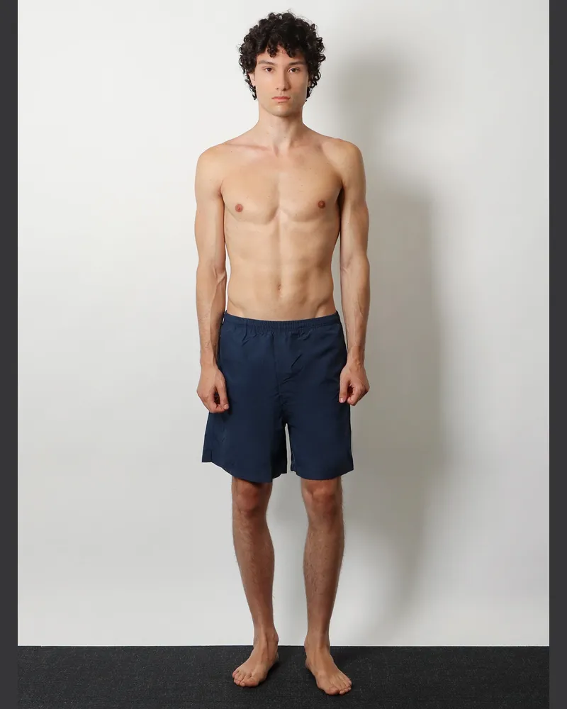 AMI Paris Men's Swim Shorts Blue Nylon Blue