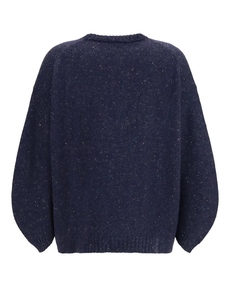 Fabiana Filippi Women's Bouclé Yarn Sweater With Lurex Blu Notte Navy