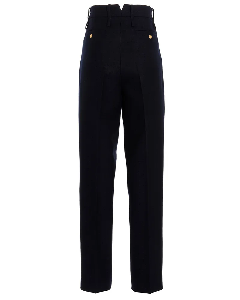 Gucci Pleated Cashmere Trousers — Black Black
