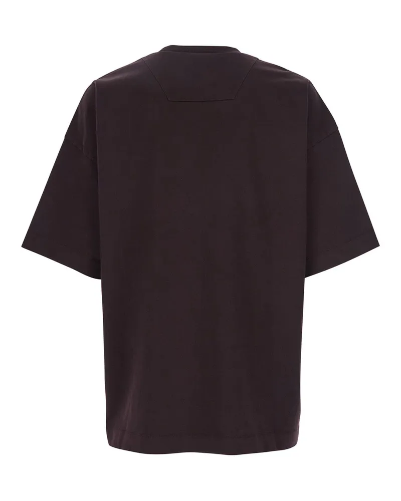 JUUN.J Men Bordeaux T-Shirt With Embroidered Logo Cotton T-Shirts And Polos Bordeaux