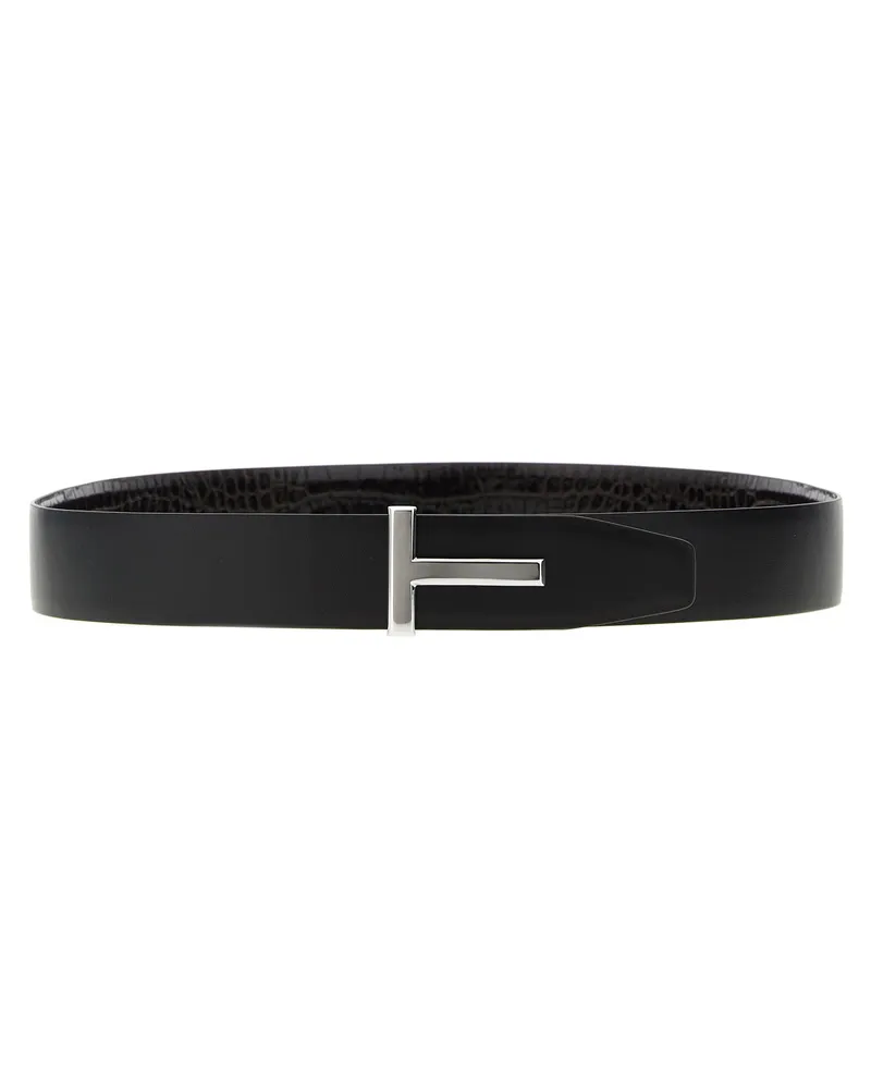 Tom Ford Men's Brown Calfskin Belt Brown