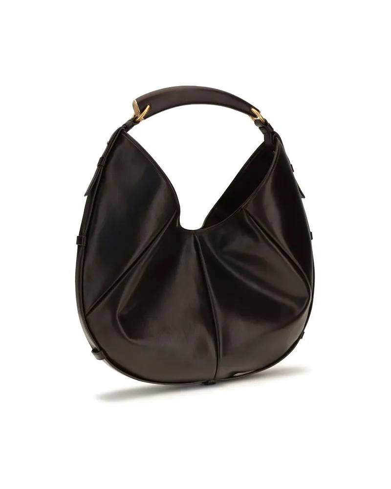 Saint Laurent Women's Brown Calf Leather Bos Taurus Shoulder Bag Brown