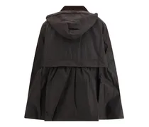 Waxed Peplum Jacket — Black