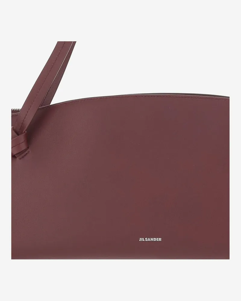 Jil Sander Women's Leather Bag Burgundy Shoulder Burgundy