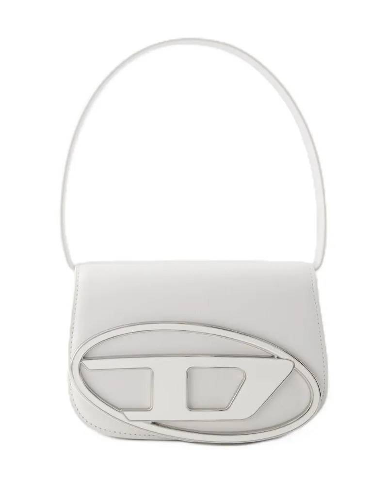 Diesel Women's 1dr Shoulder Bag -  Leather White Cowhide Shoulder-Hobo-Bags White
