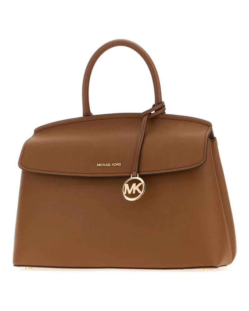 Michael Kors Women's Brown Leather Hamilton Handbag Luggage Borse A Mano Bag Brown