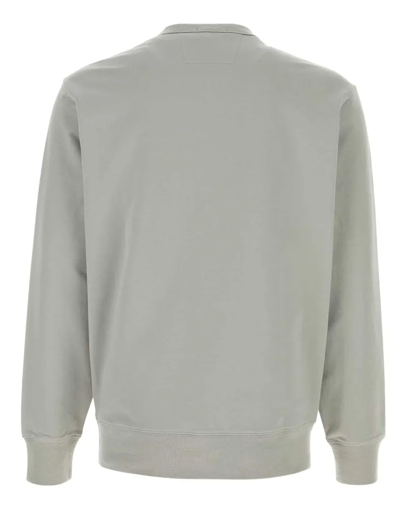 C.P. Company Men Grey Stretch Cotton Sweatshirt Flintgrey Exterior: Elastane Felpe Sweater Gray