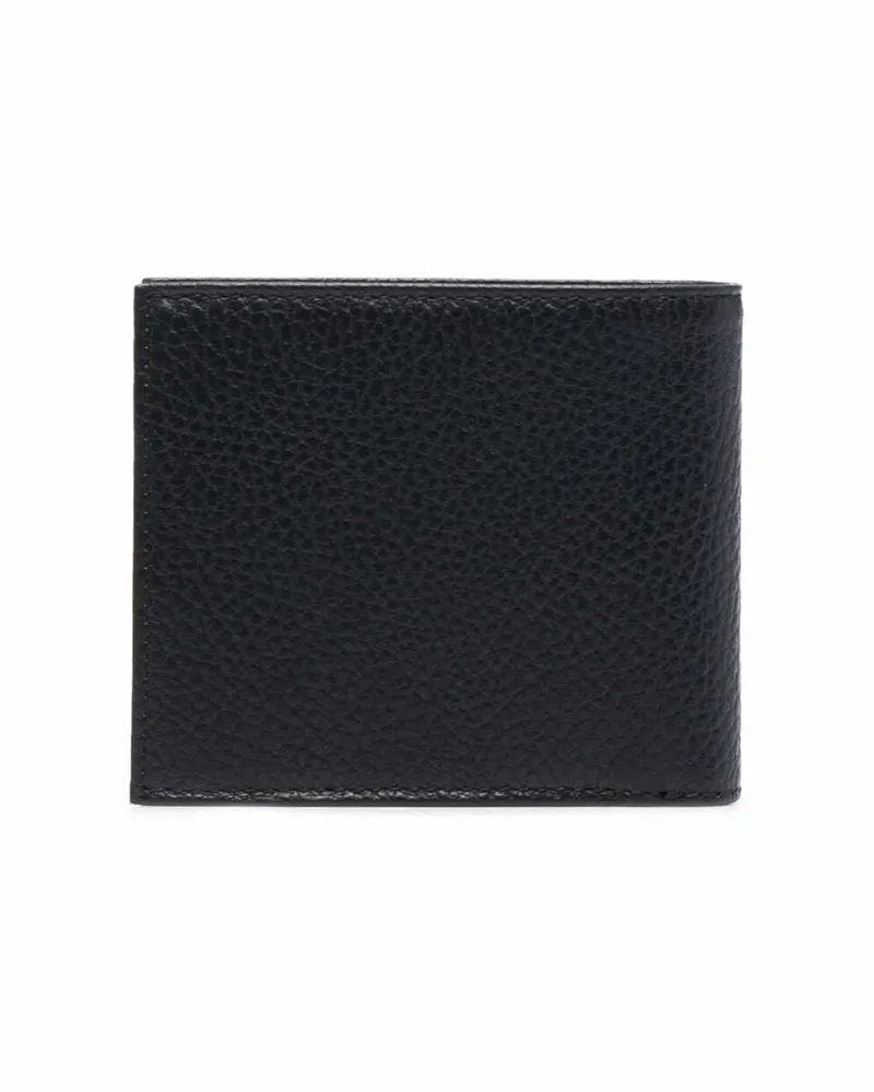 Emporio Armani Embossed Logo Leather Wallet — Black Black