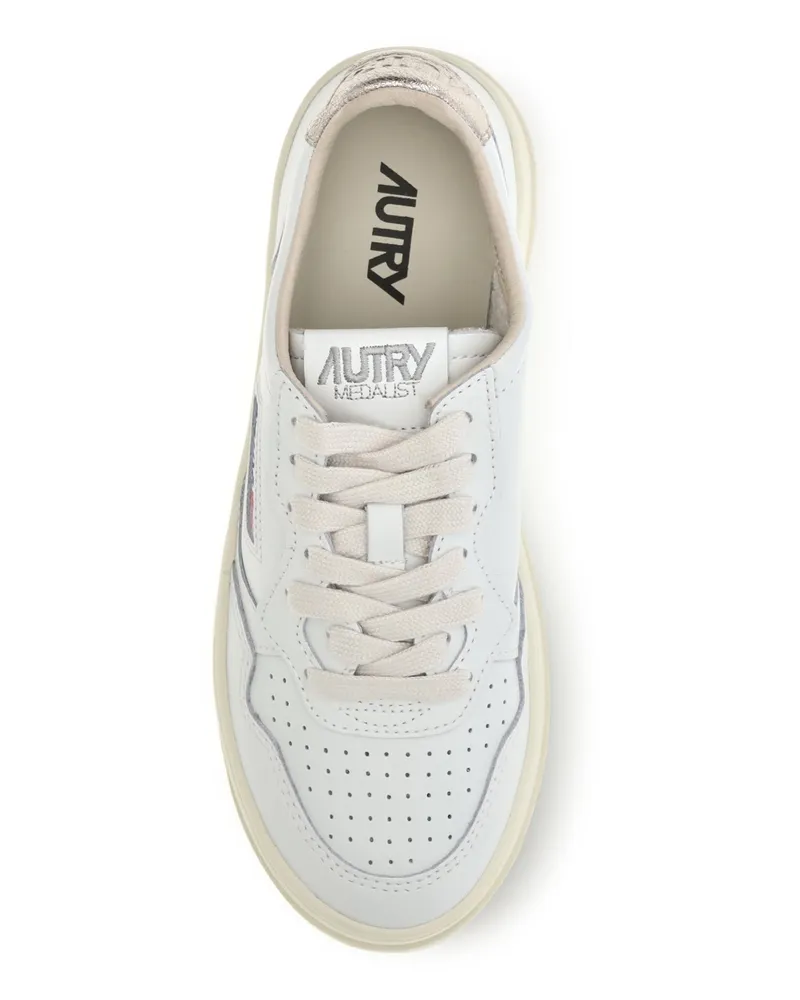 AUTRY Women's Sneakers Medalist Platform White Leather White-Feather Upper: Trainers White/feather White