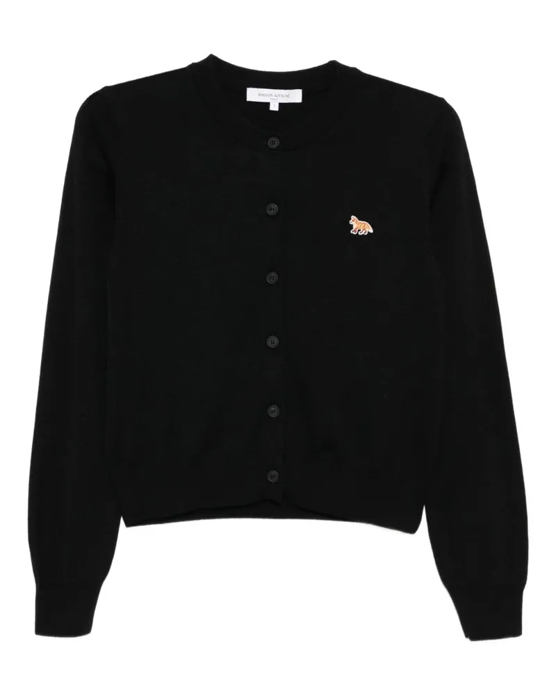 Kitsuné Wool Baby Fox Cardigan — Black Black
