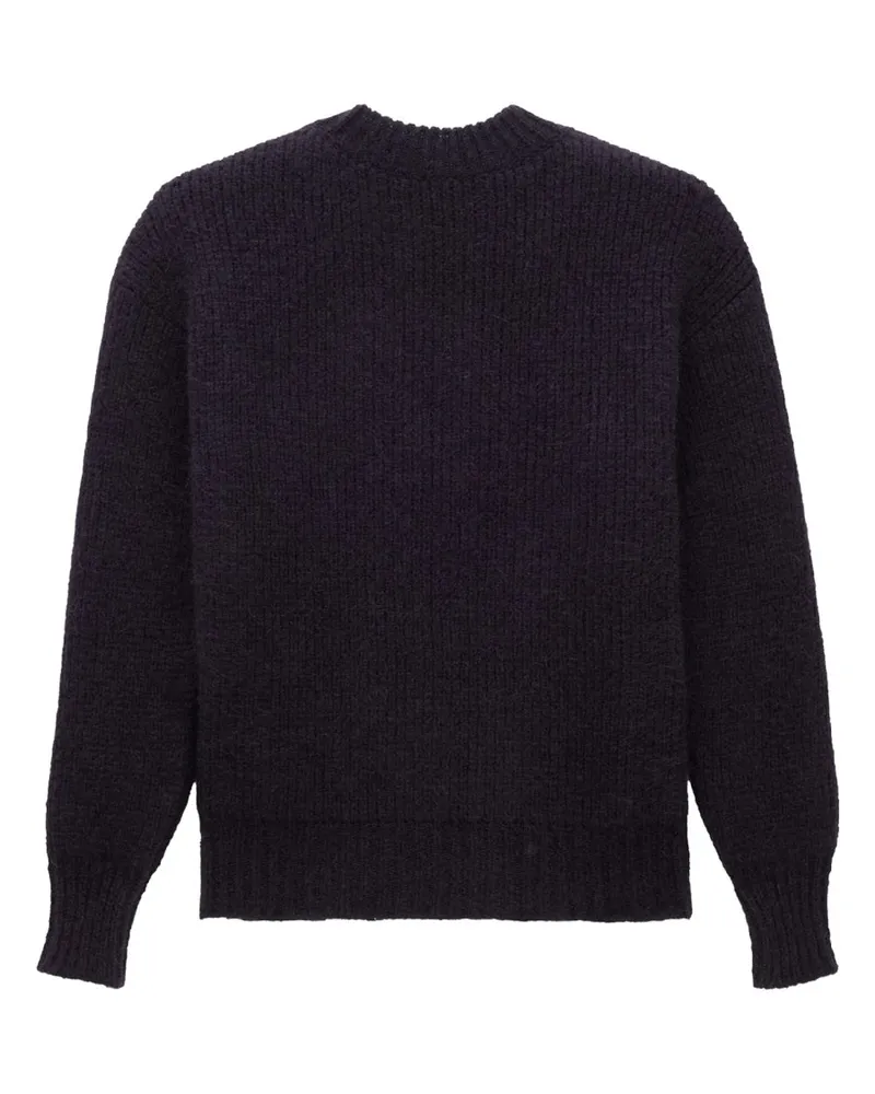 Saint Laurent Alpaca Wool Blend Knit Sweater — Blue Blue