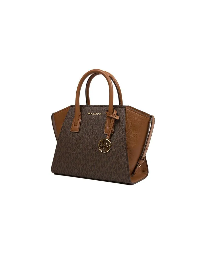 Michael Kors Women's Satchel Brown 89.coated Canvas Polyester Satchel-bags Brown