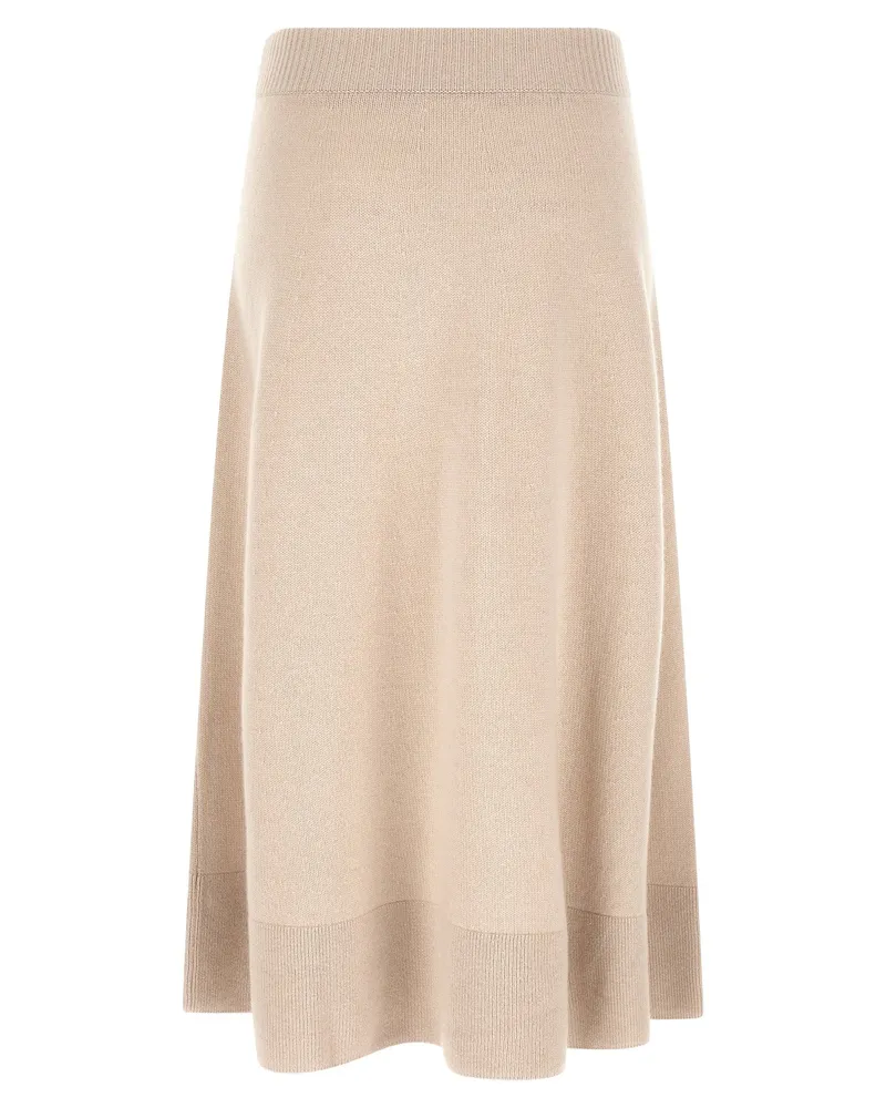 AGNONA Cashmere Knit Skirt — Beige Beige