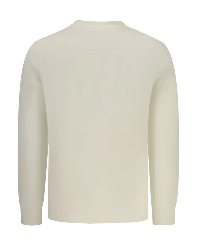 Timberland Cotton Crew Neck Long-Sleeve T-Shirt — Beige Beige