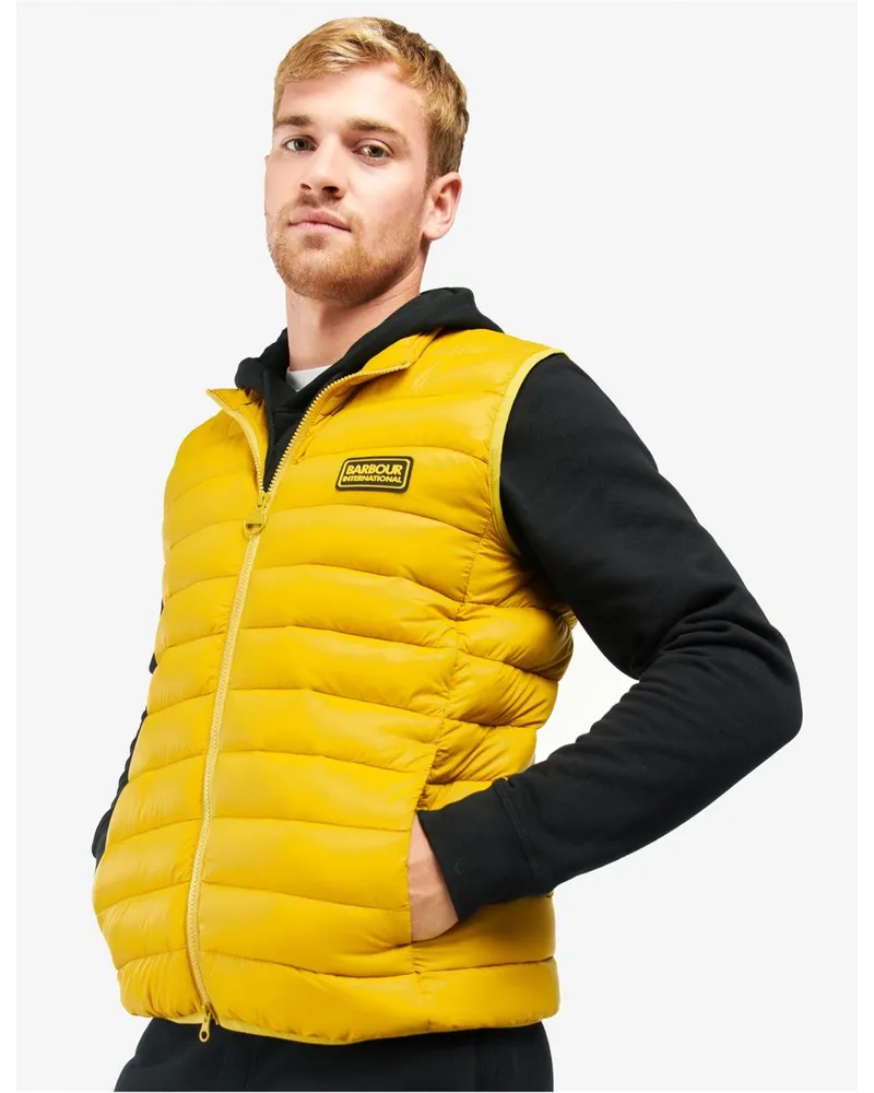 Barbour Men Racer Reed Gilet Vest Yellow Clothing > Coats & Jackets Yellow