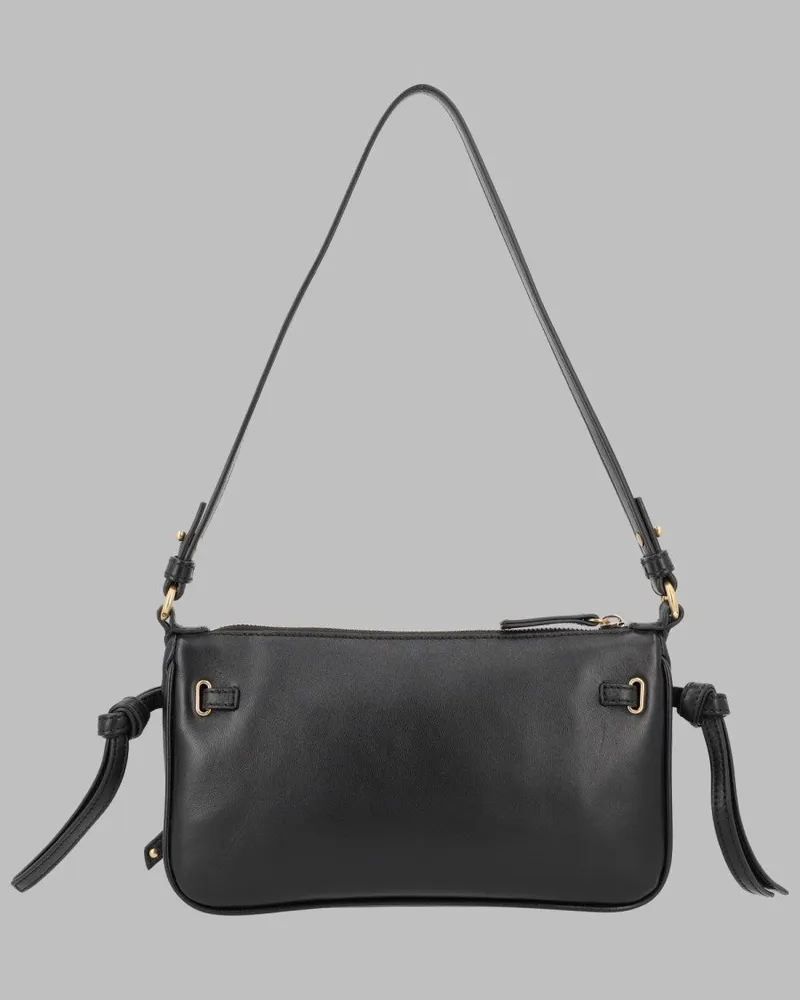 Chloé Mini Paddington Lambskin Leather Shoulder Bag — Black Black