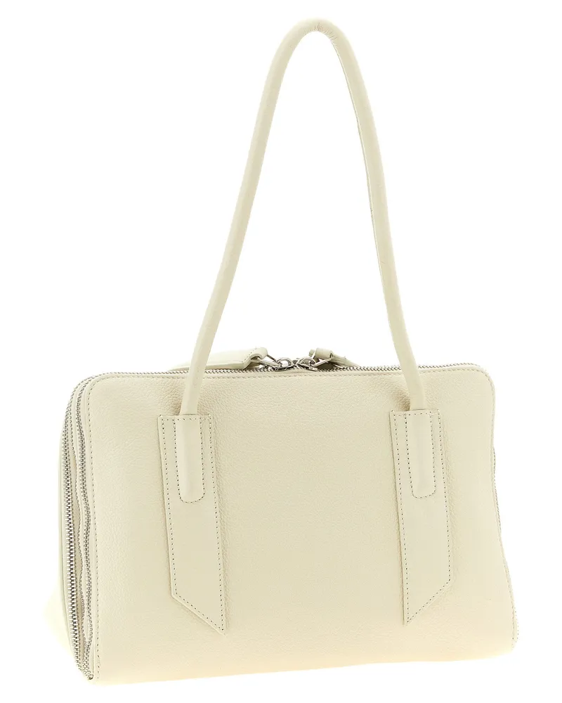 ATTICO L'Altra Di Milano Calfskin Leather Shoulder Bag — Cream Cream