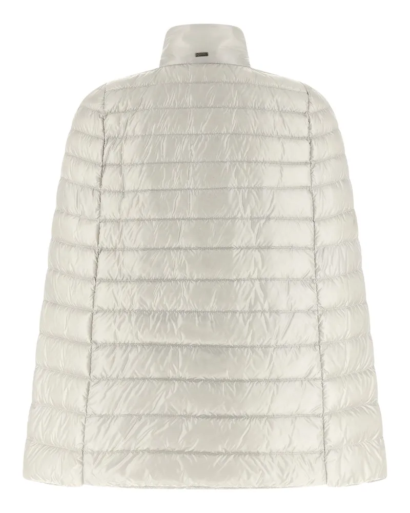 Herno Ultralight Quilted Down Cape Down Jacket — Cream Cream
