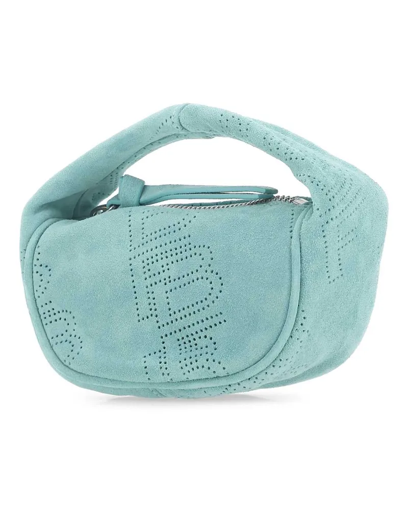 by FAR Women's Micro Cush Shoulder Bag Aqua Suede Green