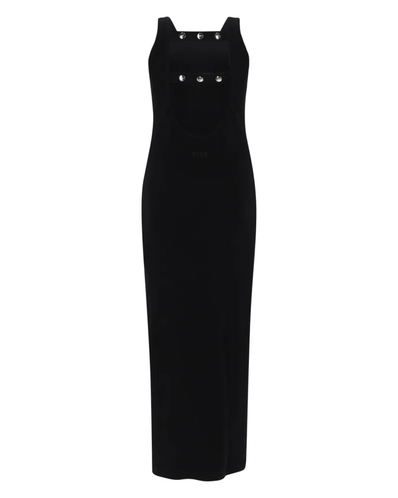 MSGM Viscose Dress — Black Black