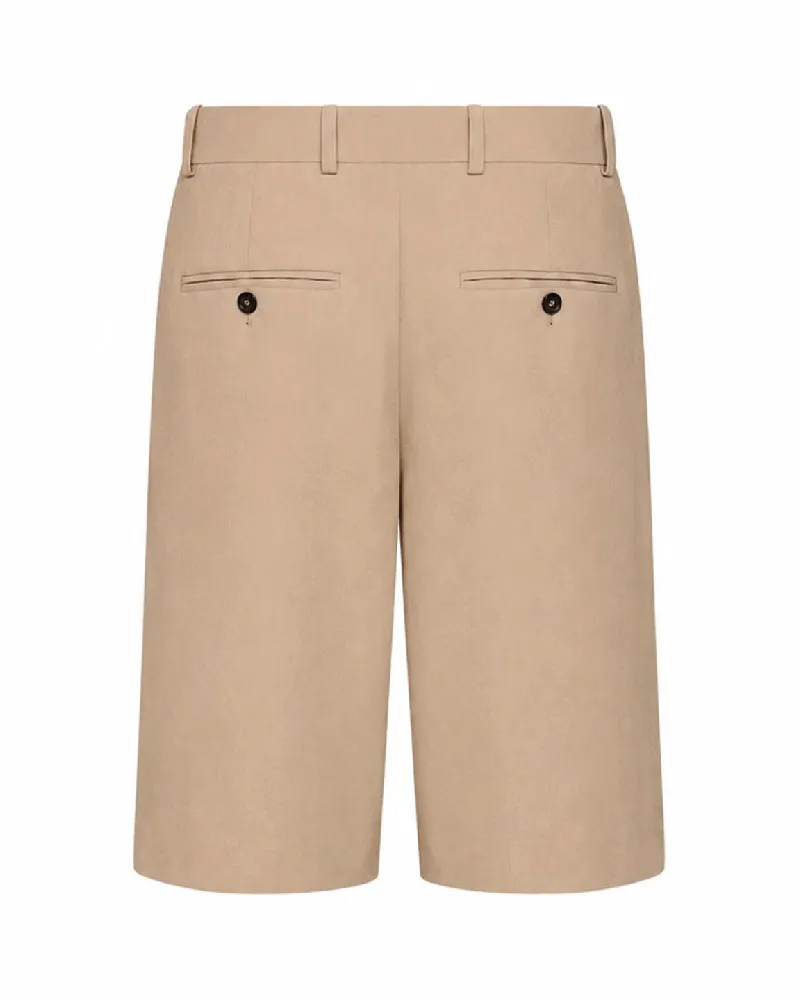 Totême Women's Tailored Wide Shorts Beige Wool Blend Viscose Beige