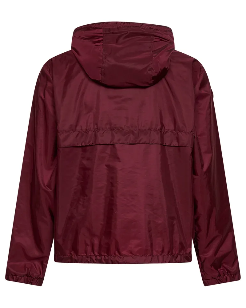 Moncler Men's Hooded Jacket Nidge Burgundy Polyamide Bomber Burgundy